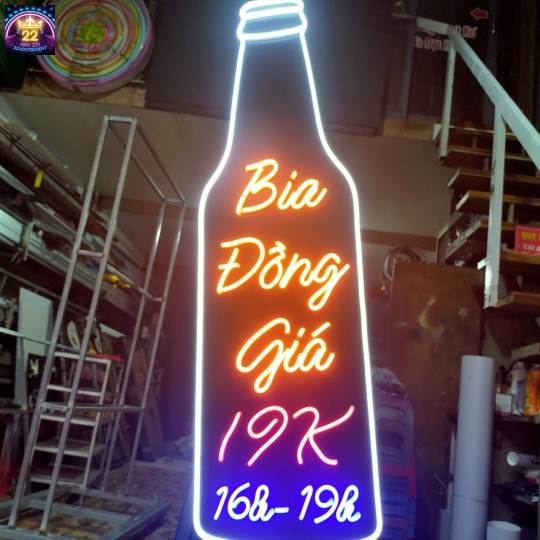 CHAI BIA LED NEON SIÊU SÁNG