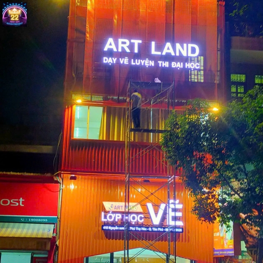 BIỂN HIỆU QUẢNG CÁO ARTLAND ĐI ĐÈN SIÊU SÁNG